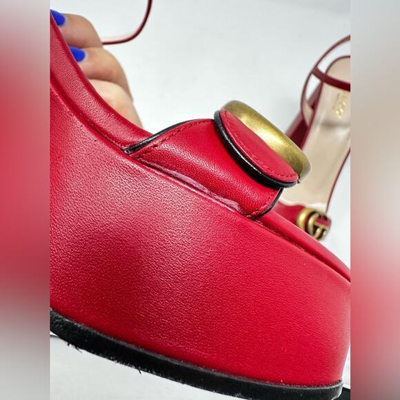 Gucci Marmont GG Platform Sandals Size EU 39.5 - Picture 16 of 16